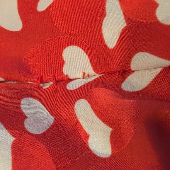 Marc By Marc Jacobs Flock Of Hearts Red And White Top Size 8 - Picture 8 of 8